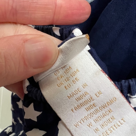 Savannah 18M Patriotic Red White and Blue Star Halter Blouse Top - Picture 5 of 6